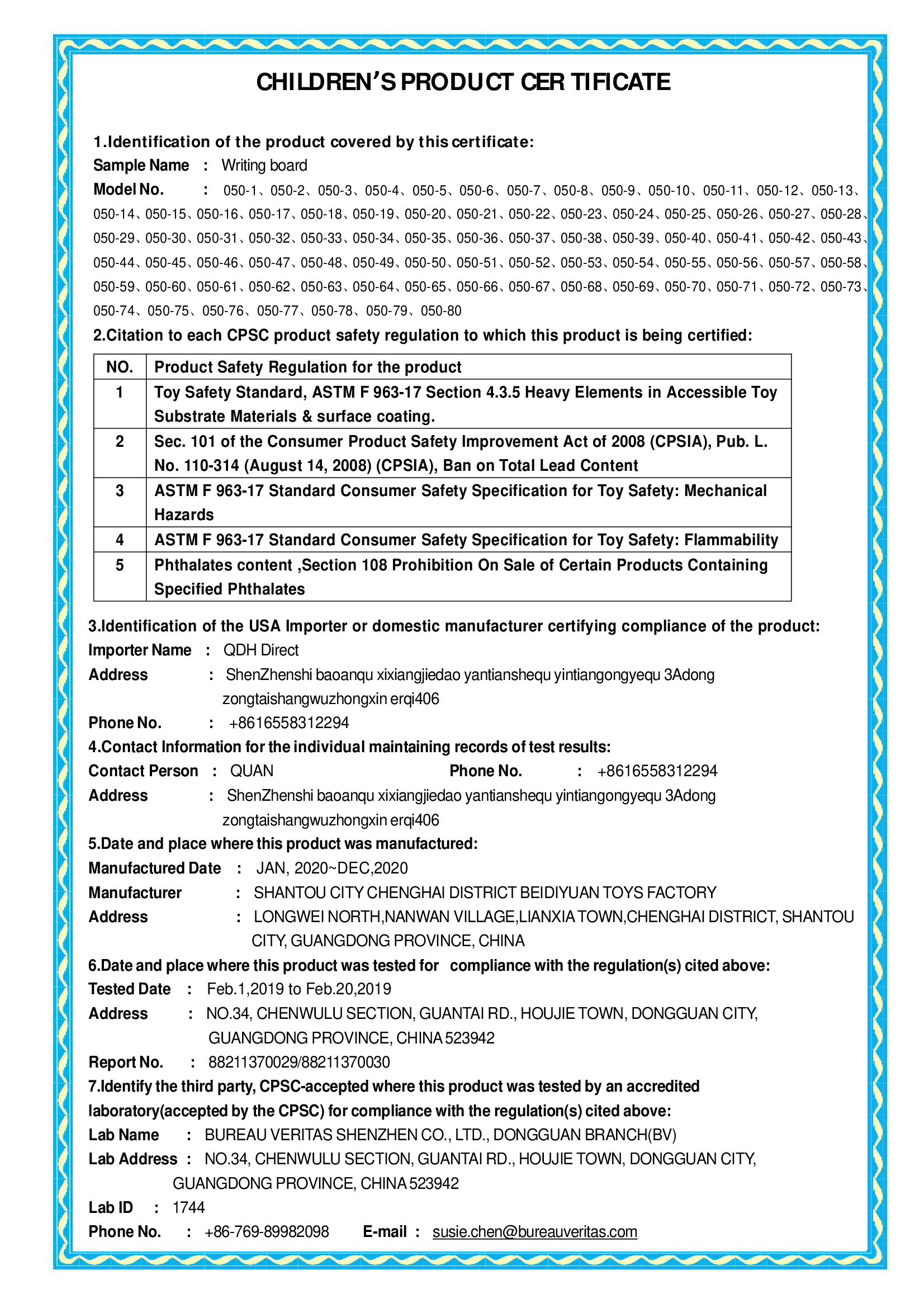 Certificate 3